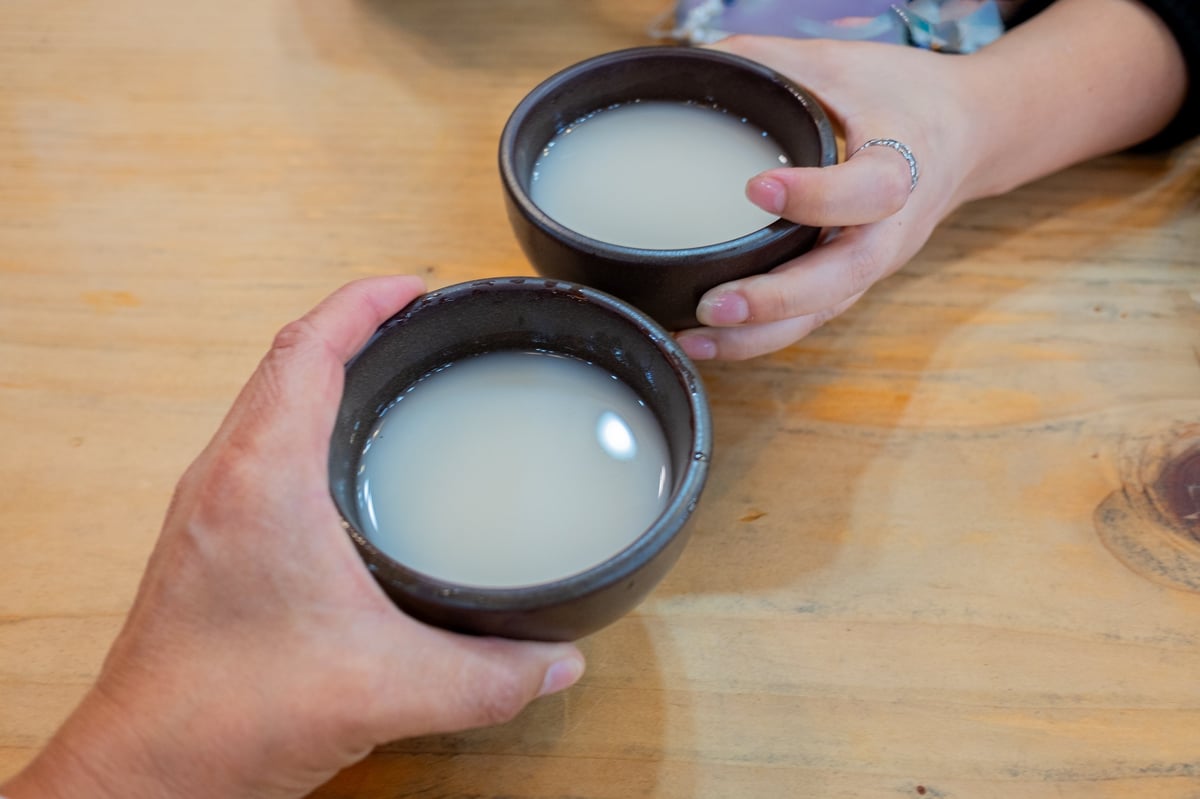 Traditional kava ceremony with bowls
